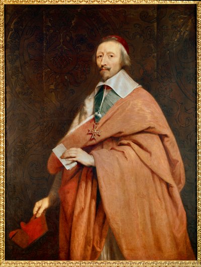 Armand Jean du Plessis, Cardinale di Richelieu (1585-1642): ritratto della bottega di Philippe de Champaigne (1602-1674) da Philippe de (studio of) Champaigne