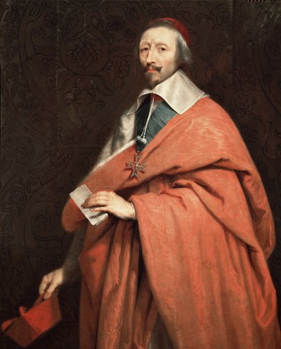 Ritratto di Armand Jean du Plessis, Cardinale di Richelieu da Philippe de (studio of) Champaigne