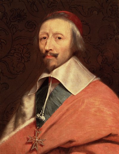 Ritratto di Armand Jean du Plessis, Cardinale di Richelieu (dettaglio) da Philippe de (studio of) Champaigne