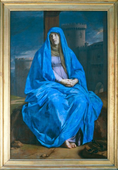 La Vierge de douleur au pied de la croix - Vergine in lutto con la croce ai piedi ... da Philippe de Champaigne