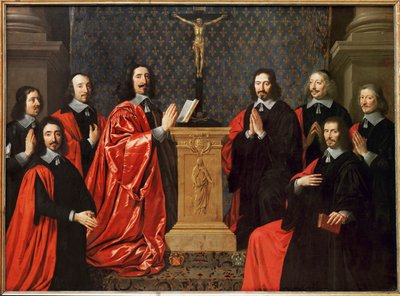 Le prevot des marchands et les echevins de Paris - Il maestro della corporazione dei mercanti e i giurati di Parigi ... da Philippe de Champaigne