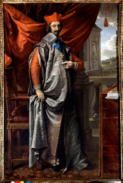 Ritratto a figura intera di Armand Jean Du Plessis, cardinale di Richelieu (1585 - 1642) dipinto di Philippe De Champaigne (1602-1674) Parigi. Ministero degli Affari Esteri da Philippe de Champaigne