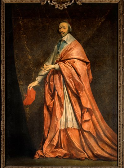 Ritratto a figura intera di Armand Jean du Plessis, cardinale di Richelieu (1585-1642), ministro di Luigi XIII. Dipinto di Philippe de Champaigne (1602-1674) XVII secolo da Philippe de Champaigne