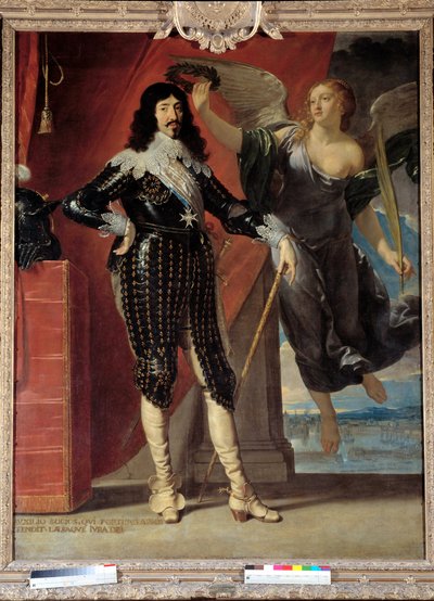 Ritratto a figura intera di Luigi XIII incoronato dalla Vittoria da Philippe de Champaigne