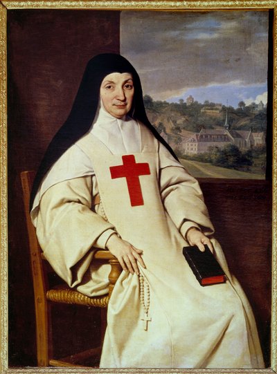 Ritratto di Madre Angelique Arnauld Jacqueline Marie Arnauld detta Angelique Arnauld (1591-1661), badessa di Port Royal des Champs, figura del Giansenismo francese Dipinto di Philippe de Champaigne (1602-1674) da Philippe de Champaigne
