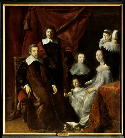 La famiglia di Henri Louis Habert de Montmort da Philippe de Champaigne