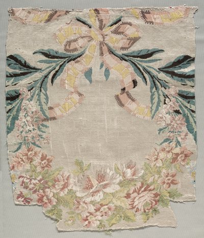 Frammento di seta, parte del pannello "Le panier fleuri". da Philippe de Lasalle