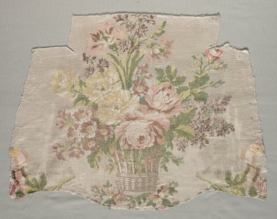 Frammento di seta, parte del pannello chiamato Le panier fleuri, 1770 da Philippe de Lasalle