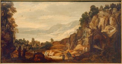 Paesaggio montano con cavalieri da Philippe de Momper