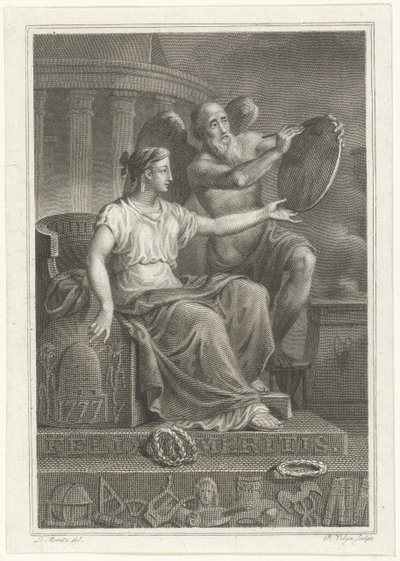 Rappresentazione simbolica per il 50º anniversario di Felix Meritis, 1827 da Philippus Velijn