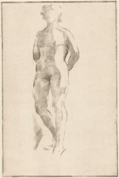 Donna nuda in piedi con le mani dietro la schiena da Philippus de Groot (signed by artist)