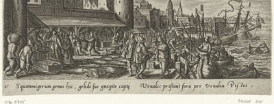 Mercato del pesce da Philips Galle (attributed to workshop of)