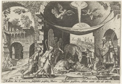 Adorazione dei pastori da Philips Galle
