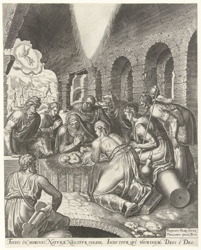 Adorazione dei pastori da Philips Galle