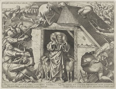 Parabola di Cristo come il buon pastore da Philips Galle