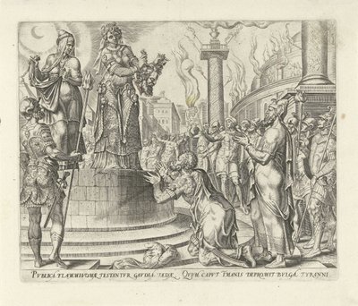 Giuditta mostra la testa di Oloferne al popolo da Philips Galle