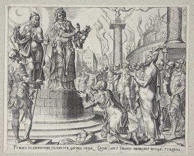 Giuditta mostra la testa di Oloferne al popolo di Betulia da Philips Galle