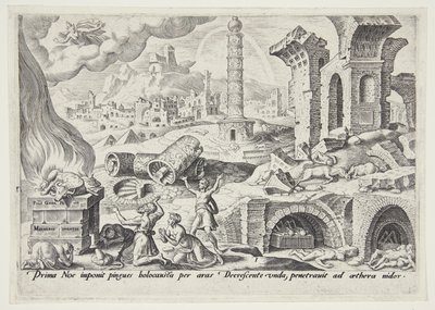Il sacrificio di Noè da Philips Galle