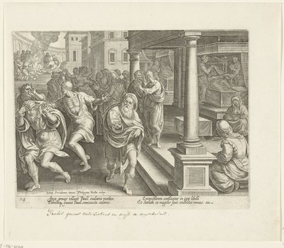 Paolo scaccia i demoni a Efeso da Philips Galle