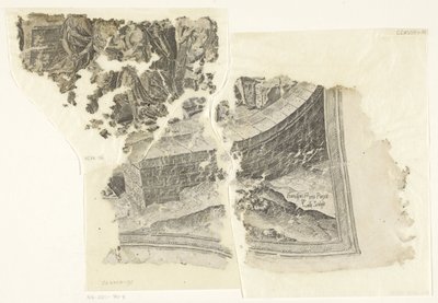 Angolo in basso a destra di una stampa della scena di Cebes (Tabula Cebetis Carta Vitae) da Philips Galle