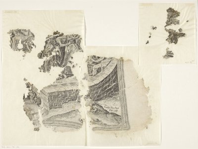Angolo inferiore destro di una stampa della scena di Cebes da Philips Galle