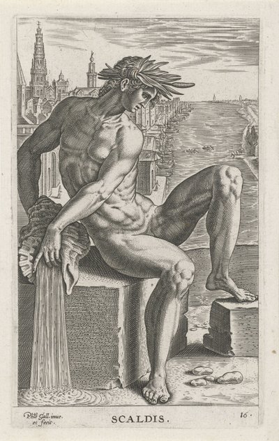 Dio del fiume Scaldis da Philips Galle