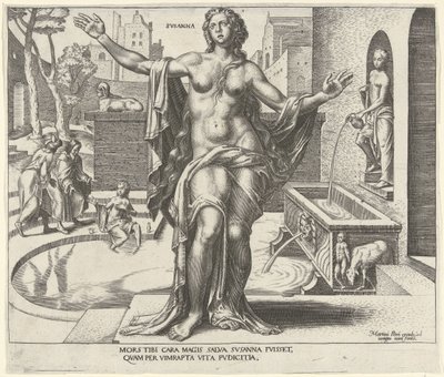 Susanna Otto donne famose del Vecchio e Nuovo Testamento (titolo della serie) da Philips Galle