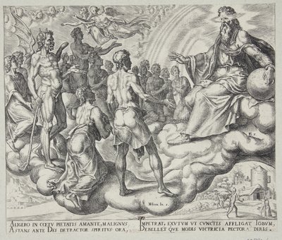 I figli di Dio, Satana tra loro, si presentano davanti al Signore da Philips Galle
