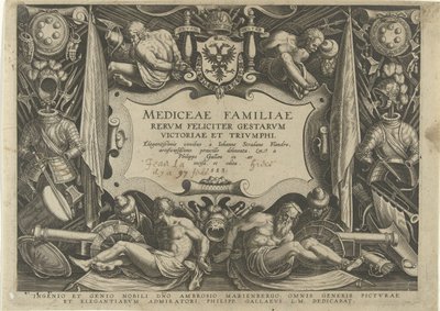 Frontespizio della serie Mediceae Familiae da Philips Galle
