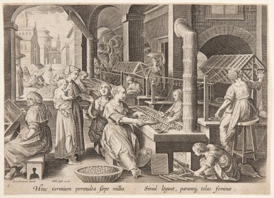 Svolgimento dei bozzoli da Philips Galle