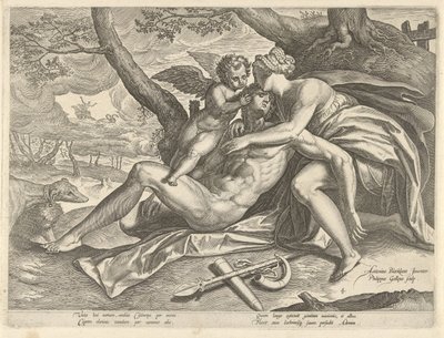 Venere piange la morte di Adone da Philips Galle