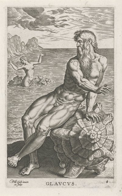 Dio del mare Glauco da Philips Galle