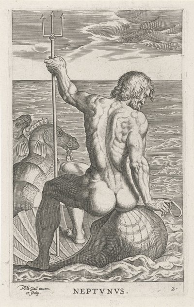 Dio del mare Nettuno da Philips Galle