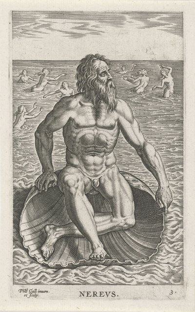 Dio del mare Nereo da Philips Galle