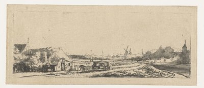 Paesaggio con carrozza da Philips Koninck