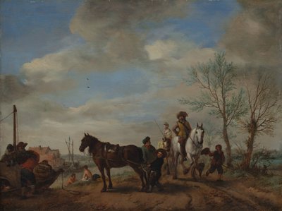 Un Uomo e una Donna a Cavallo, ca. 1653-54 da Philips Wouwerman