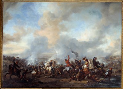 Grande combattimento di cavalieri e fanti da Philips Wouwermans or Wouwerman