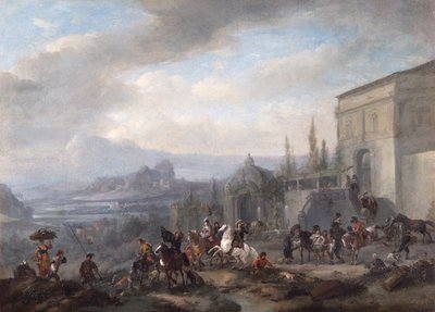 La partenza di una festa di caccia, dopo il 1650 da Philips Wouwermans or Wouwerman
