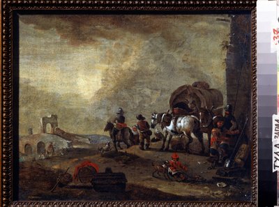 Viaggiatori sulla strada da Philips Wouwermans or Wouwerman