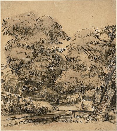 Un sentiero nel bosco da Philips de Koninck