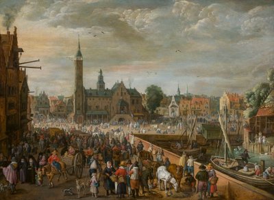 Vista del Grote Markt a Lier, inizio XVII secolo da Philips de Momper the Elder