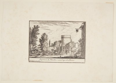Sepolcro di Metella o sia Capo di Bove da Philothée Francois Duflos