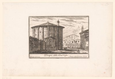 Vista del Tempio di Vesta da Philothée Francois Duflos