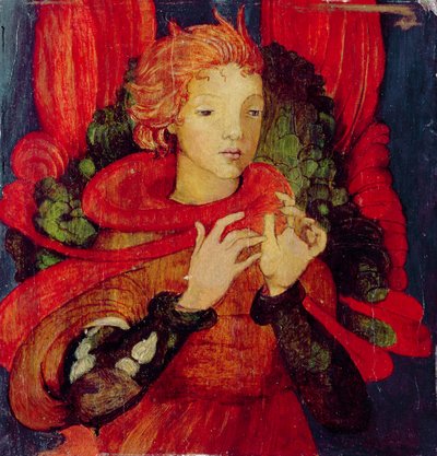 Un angelo, c.1890 da Phoebe Anna Traquair