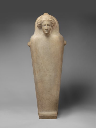 Sarcofago antropoide in marmo, c.410 a.C. (marmo pario) da Phoenician