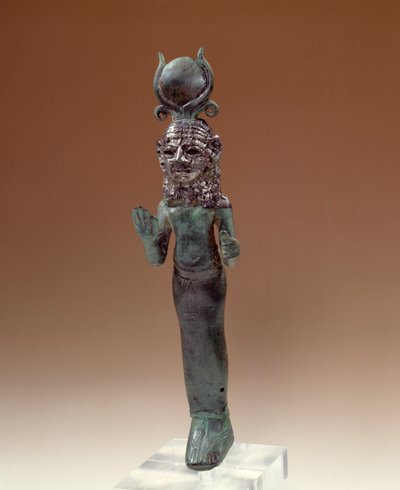 Antichità orientali: dea fenicia. Statuetta di bronzo e argento. 700-600 a.C. Parigi, Museo del Louvre da Phoenician