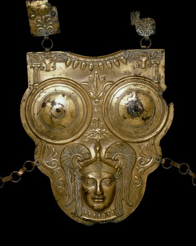 Civiltà fenicia: nave da guerra in bronzo dorato di Ksour-es-Saf. III-II secolo a.C. da Phoenician