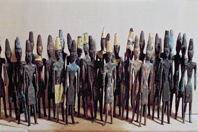 Statuette votive, dal Tempio degli Obelischi, Byblos da Phoenician School