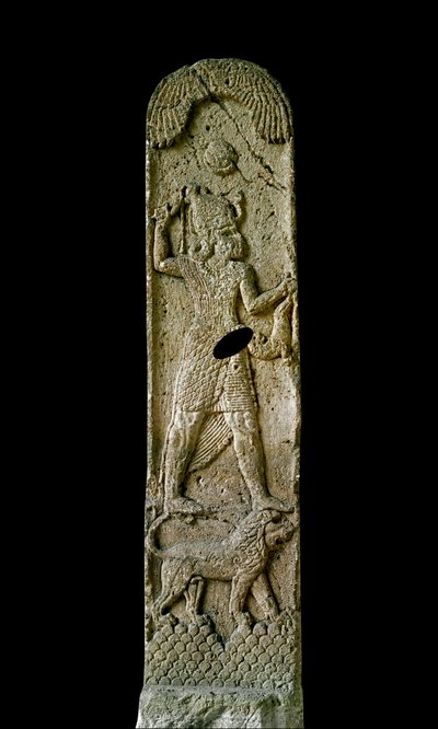 Arte fenicia: stele di calcare chiamata Amrit da Phoenician School