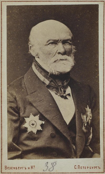 Ritratto di Nikolay Ivanovich Pirogov 1810-1881 da Photo studio Wesenberg